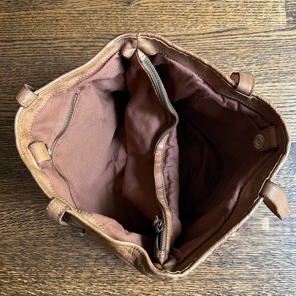 Vintage Woven Leather Purse, Perfectly Distressed and Well-Worn - Picture 7 of 14